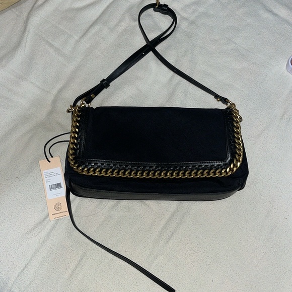 BLACK DATE NYLON CONVERTIBLE PURSE WITH ANTIQUE BRASS HARDWARE. NWT, 🖤. - Picture 6 of 7